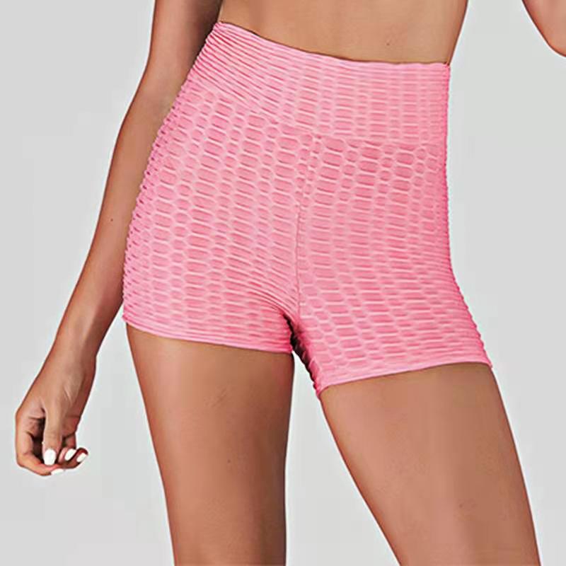 Yoga Pants Bubble Shorts Jacquard Yoga Sports Fitness Shorts Hip-fitting Shorts