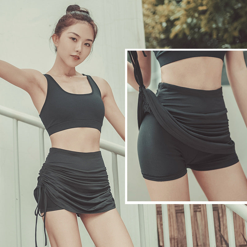 Sports pants yoga shorts women anti-glare sports skirt