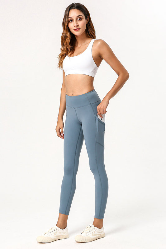 Solid color nude yoga pants