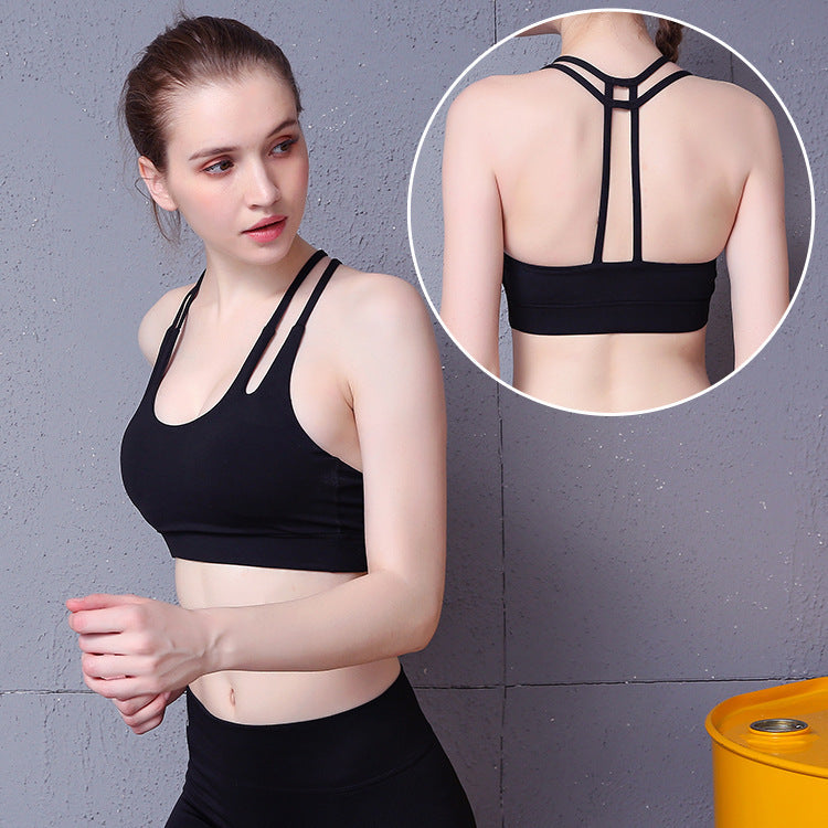 Beauty back sports bra running yoga clothes breathable sweat vest yoga vest