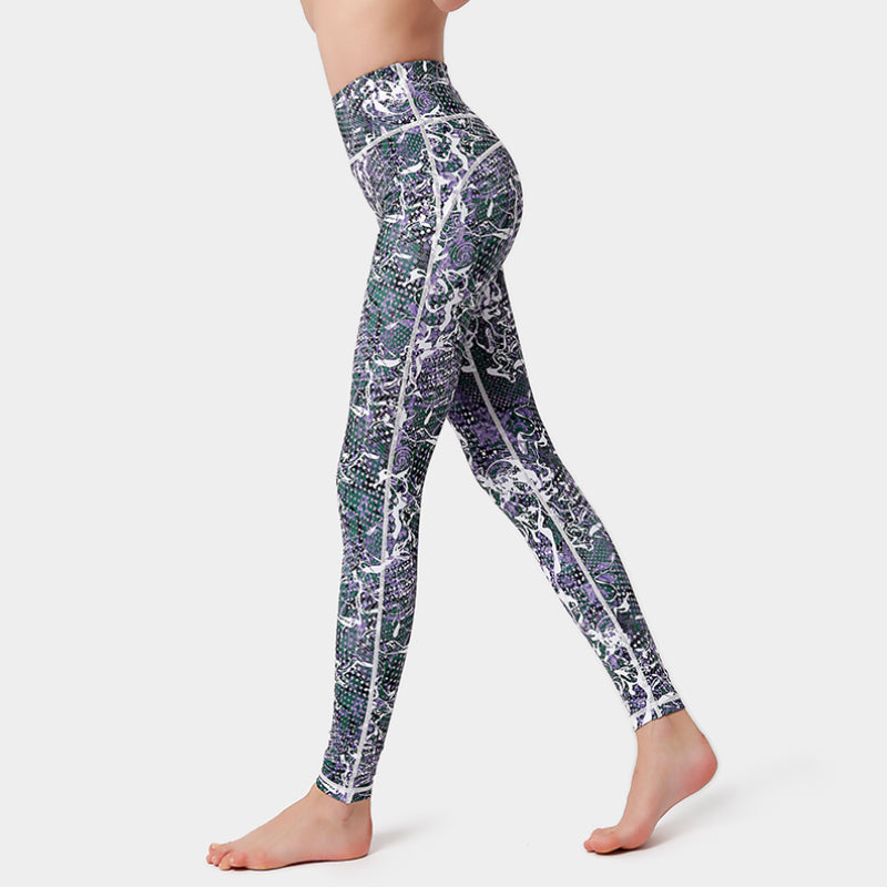 Quick-drying printed yoga pants