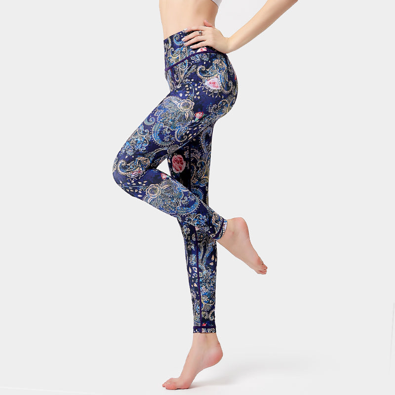 Quick-drying printed yoga pants