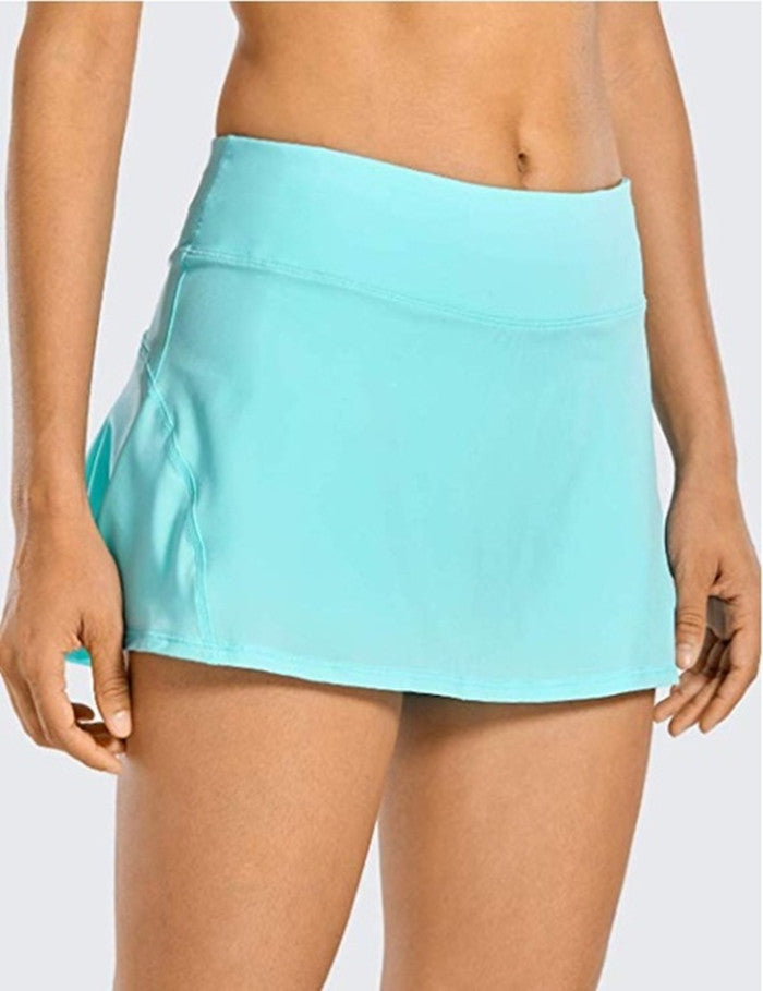 Sports Tennis Skirt Pants Mid-Waist Pleated Shorts Sports Skirt