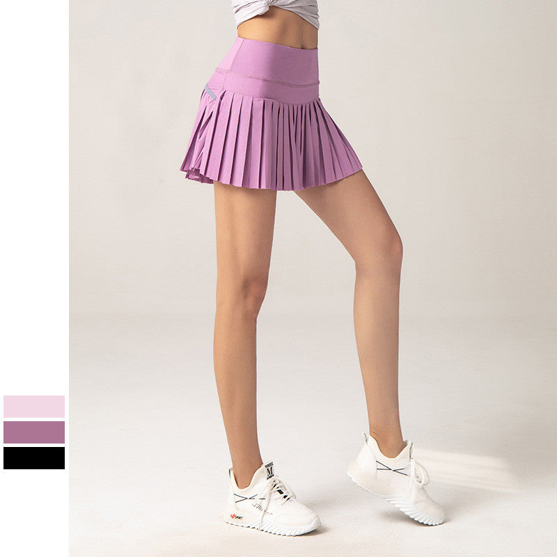 A-Line Slim Half-Length Pleated Skirt Anti-Light Fast-Drying Tennis Skirt