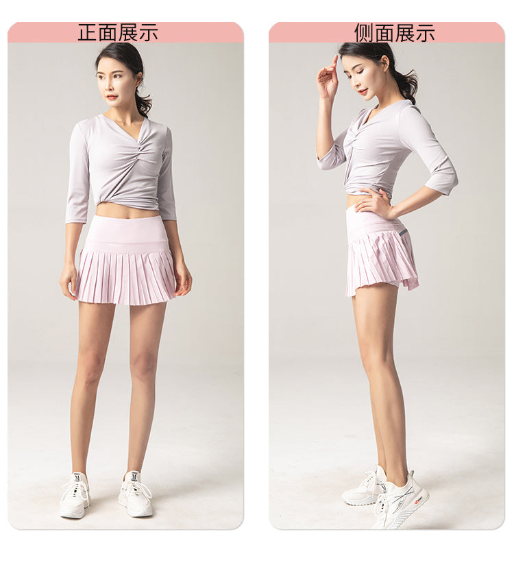 A-Line Slim Half-Length Pleated Skirt Anti-Light Fast-Drying Tennis Skirt