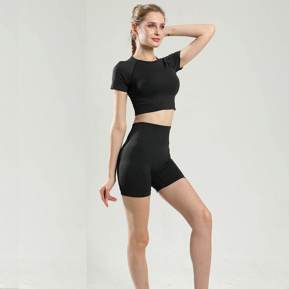 Yoga Short Suit Sports Suit Seamless and Quick-Drying Sports Women