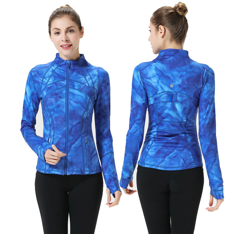 Sports Yoga Workout Clothes Top Long Sleeve Women Cardigan Jacket