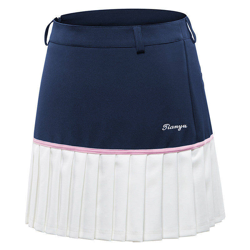 Skirt Polo Skirt Pleated Sports Short Skirt Anti-glare