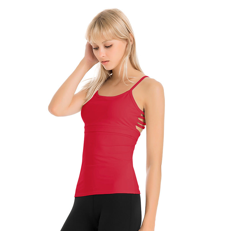 Yoga Vest Sexy Yoga Workout Clothes Women's Beauty Back Top Vest Slim Sports Sling