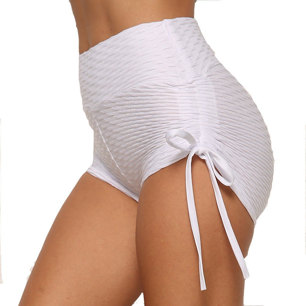 Aliexpress Amazon Jacquard Yoga Pants Hip Shorts Bandage Yoga Pants Bubble Pants