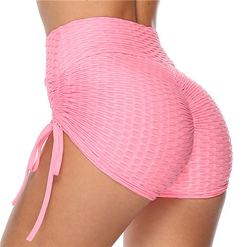 Aliexpress Amazon Jacquard Yoga Pants Hip Shorts Bandage Yoga Pants Bubble Pants