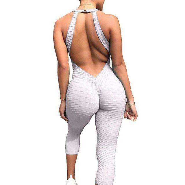 Yoga Pants, Honeycomb Pants, Female Yoga Fitness Jumpsuit