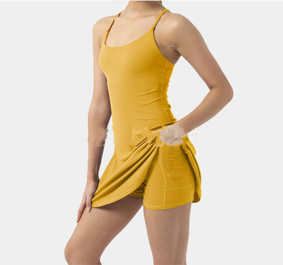 Four Colors Quick-Drying Good Skin Contact Combination Of Elastic Design Tennis Skirt