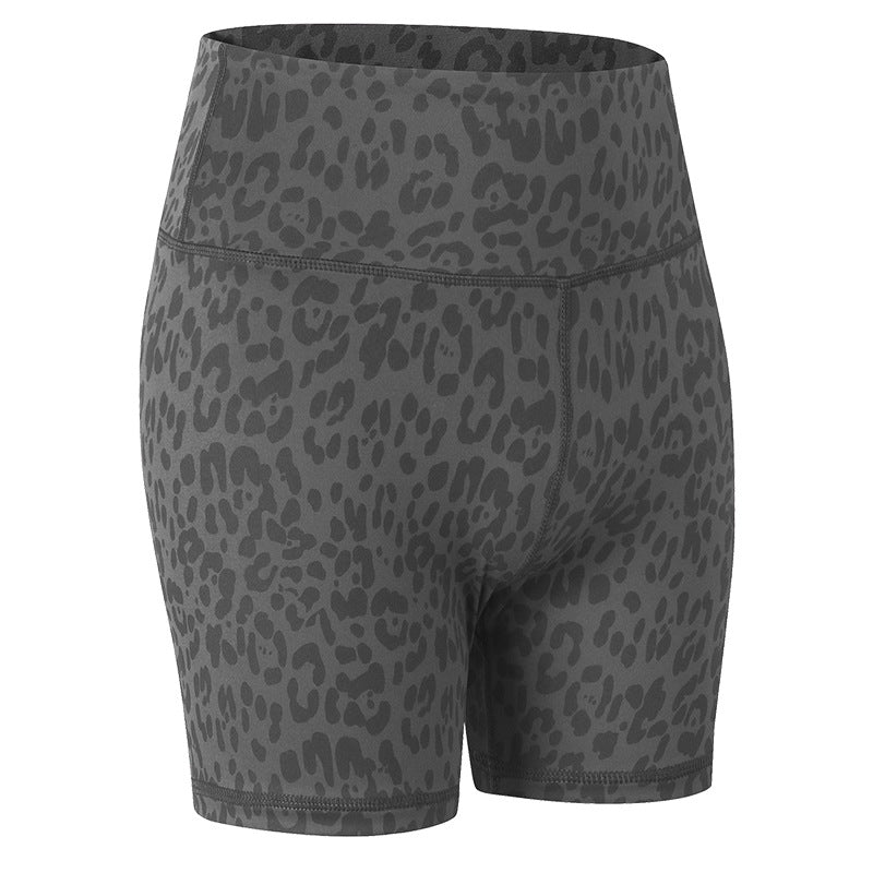 New Nude Yoga Shorts Camouflage Print Stretch Tight Running Sports Fitness Shorts