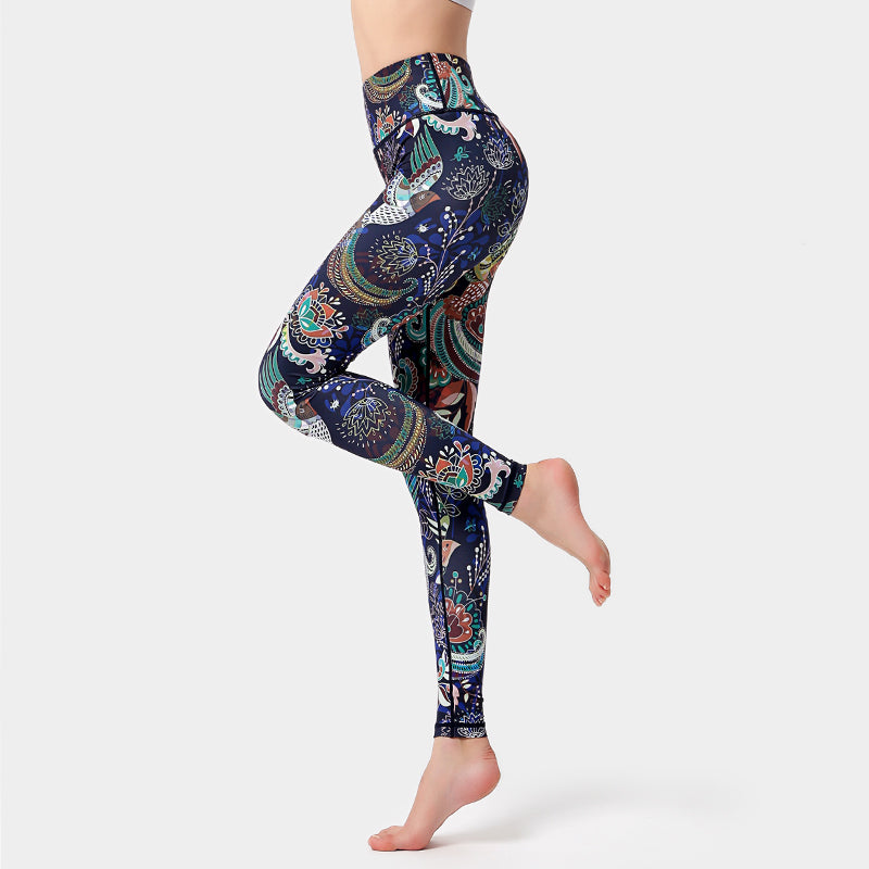 Quick-drying printed yoga pants