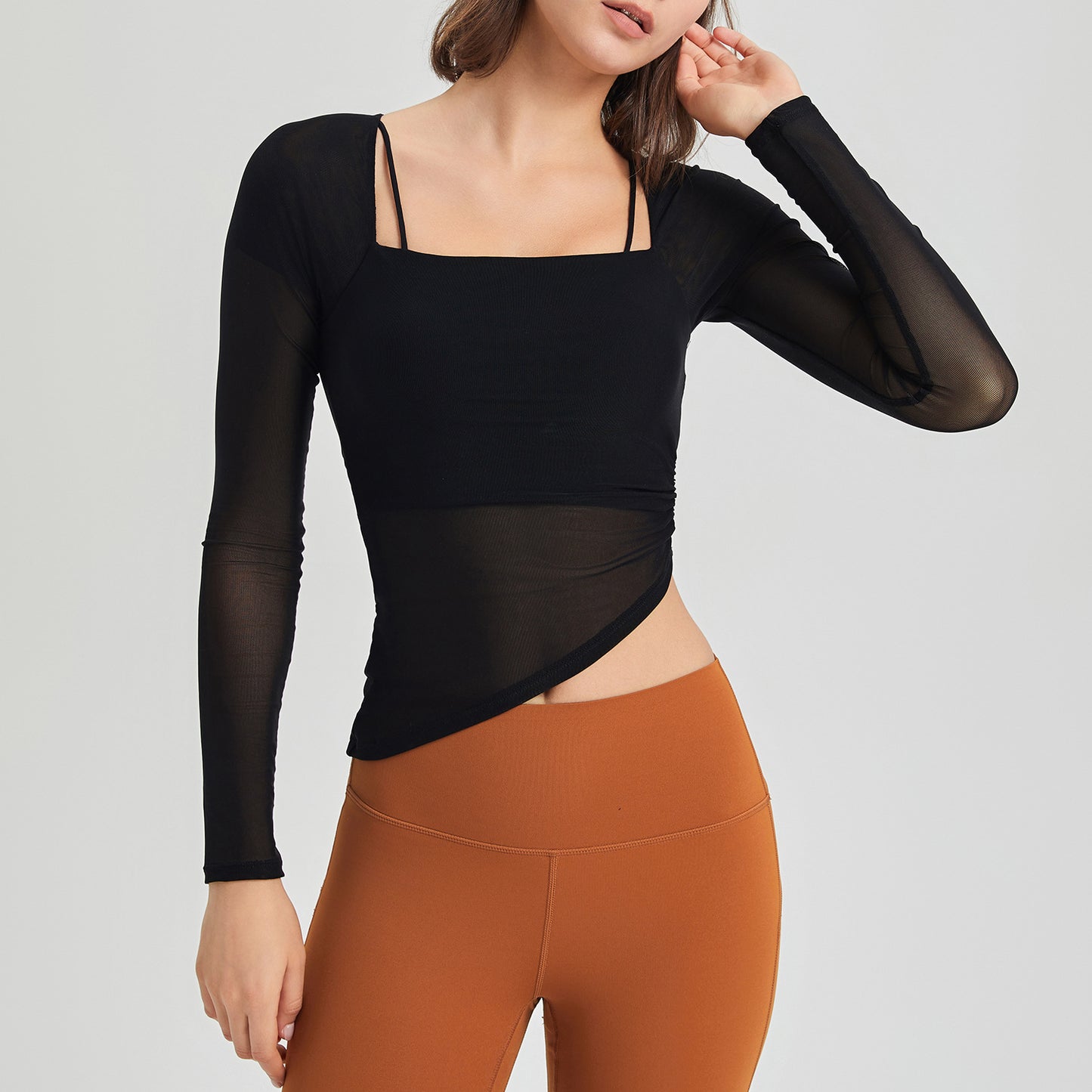 Women's Fashion Yoga Clothes Long-sleeved Top