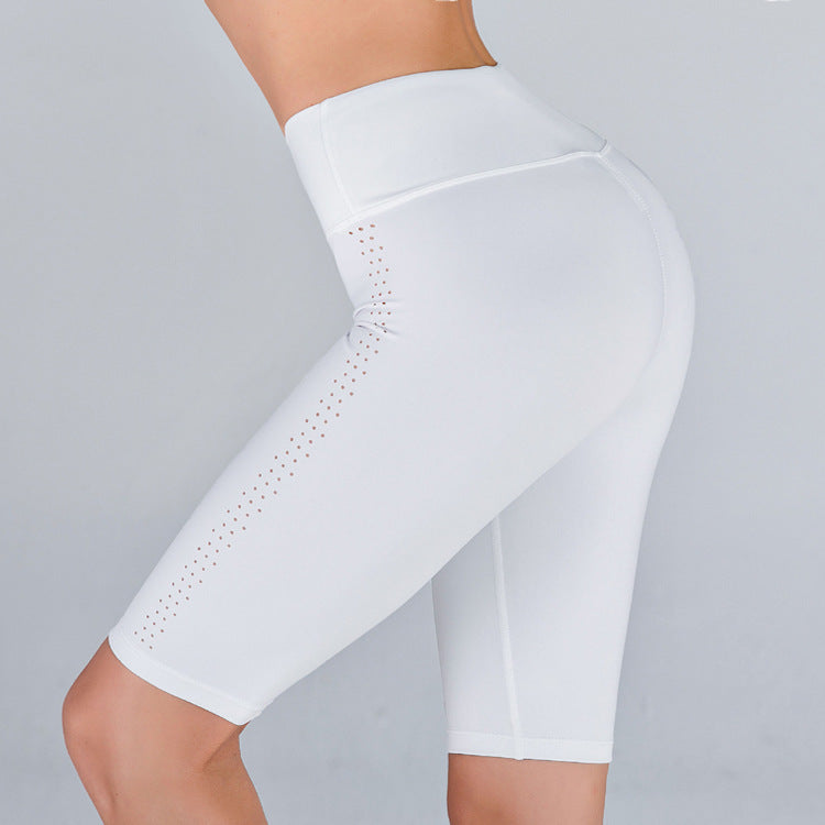 Hollow Breathable Slim Hip Yoga Shorts