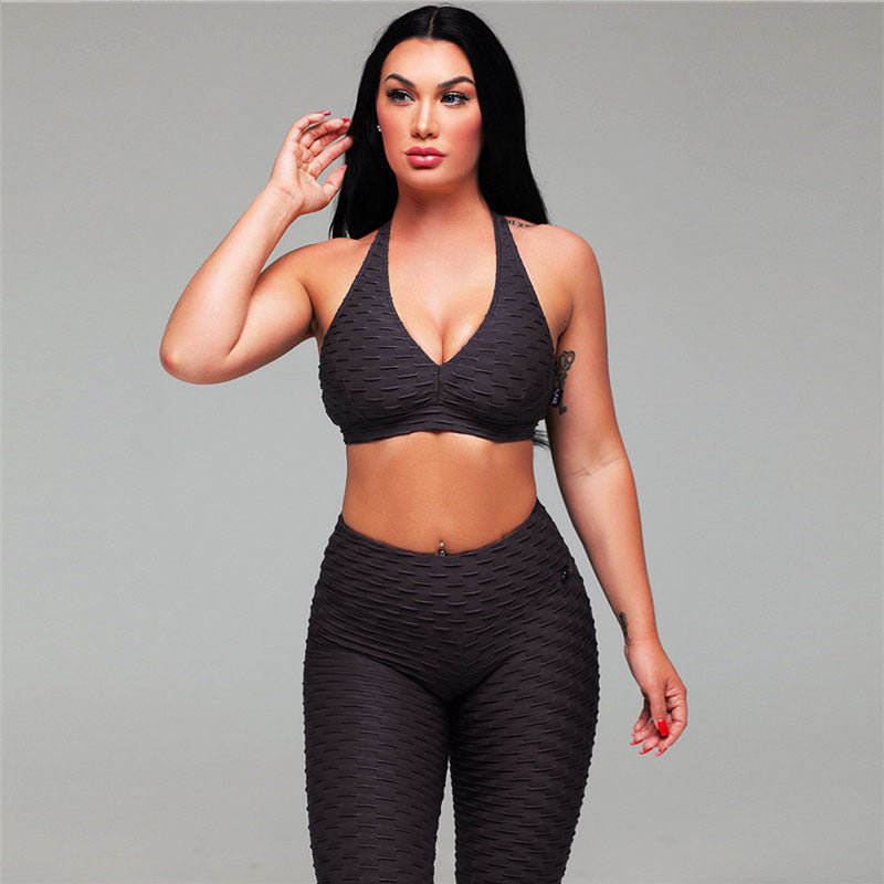 Jacquard Yoga Fitness Pants Set