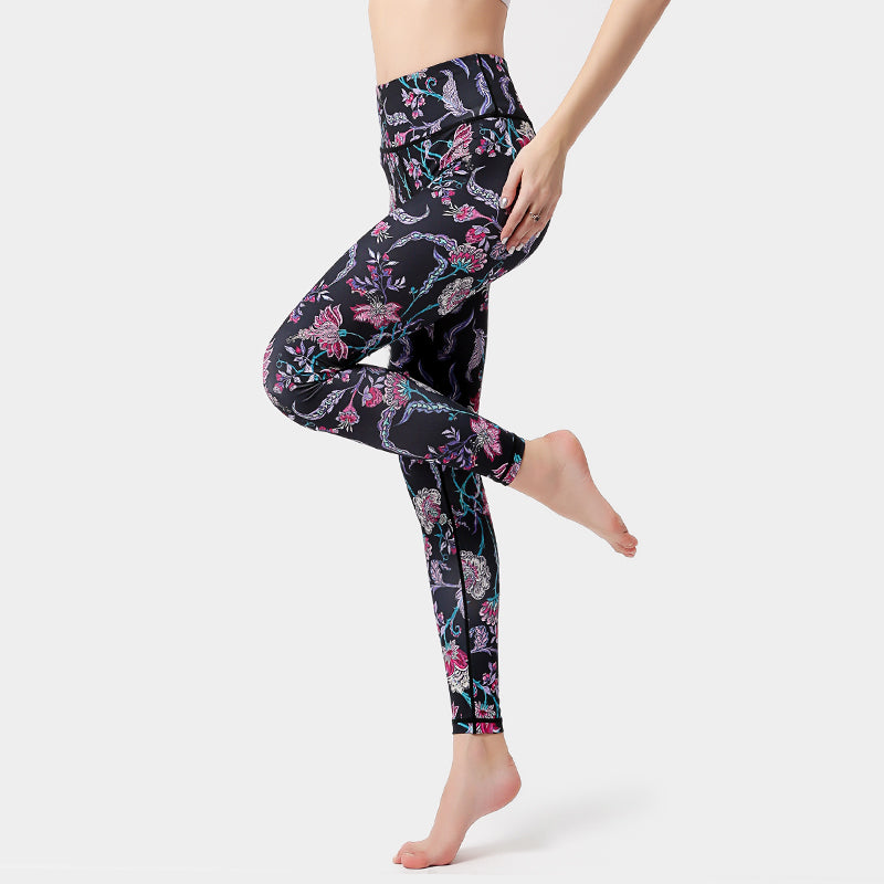 Quick-drying printed yoga pants