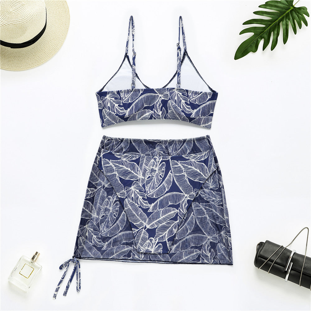 Mesh Three-piece Swimsuit Women Europe And America