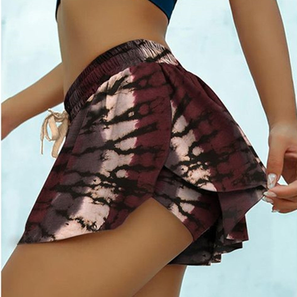 Printed yoga exercise swimsuit shorts