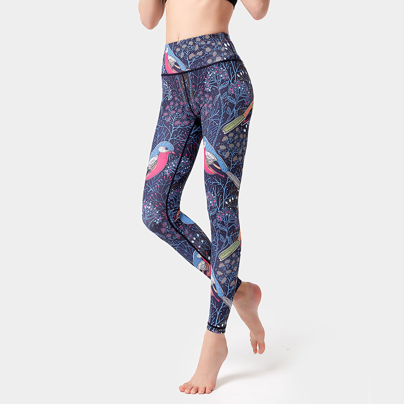 Quick-drying printed yoga pants