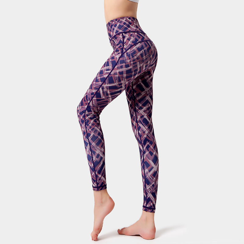 Quick-drying printed yoga pants