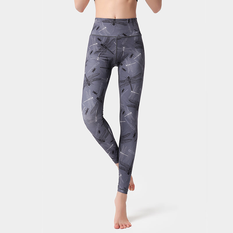 Quick-drying printed yoga pants