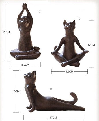 Cat Yoga Statues