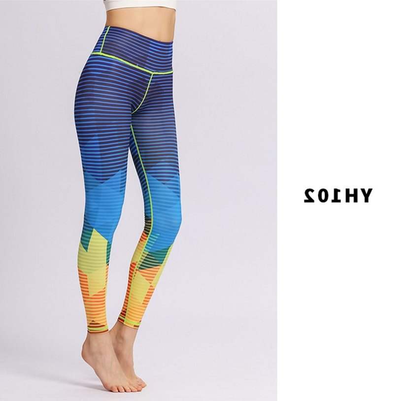 Tie-dye printed yoga pants