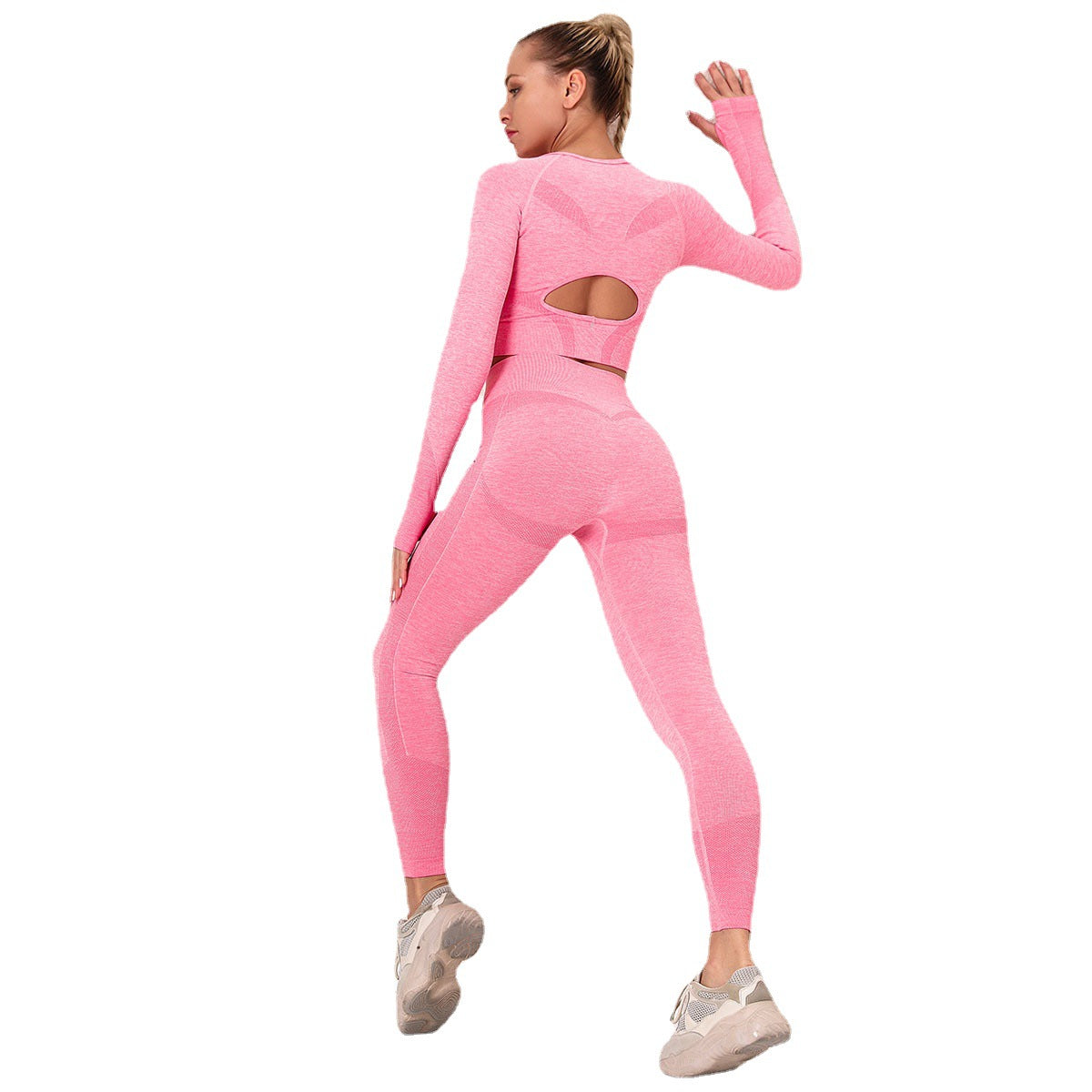 Seamless Knitted Sexy Yoga Suit Running Sports Yoga Pants