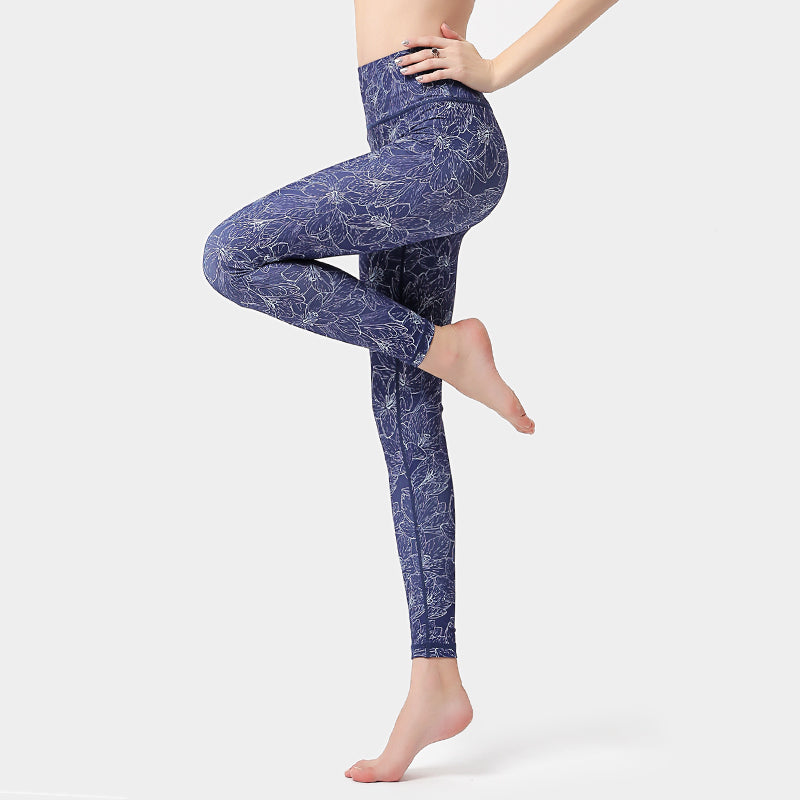 Quick-drying printed yoga pants