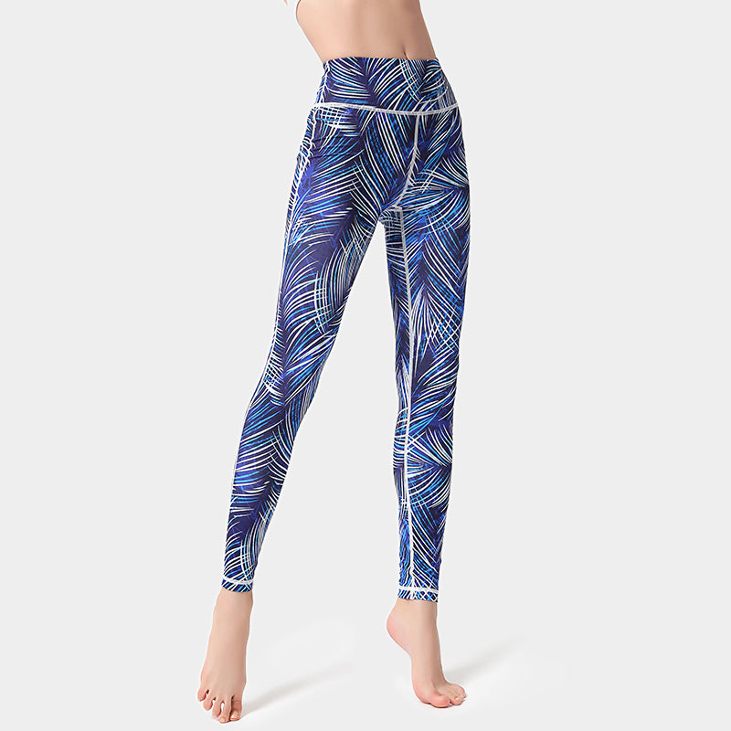 Quick-drying printed yoga pants