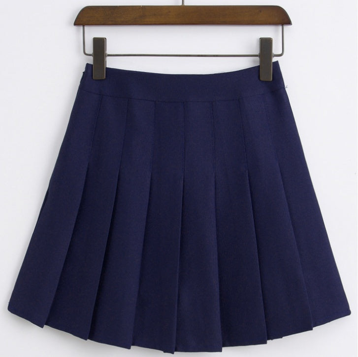 Spring and summer new Japan and South Korea high waist wild college wind white aa pleated skirt skirt tennis skirt skirt female skirt