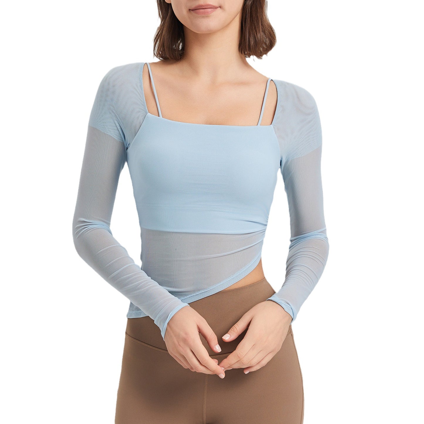 Women's Fashion Yoga Clothes Long-sleeved Top