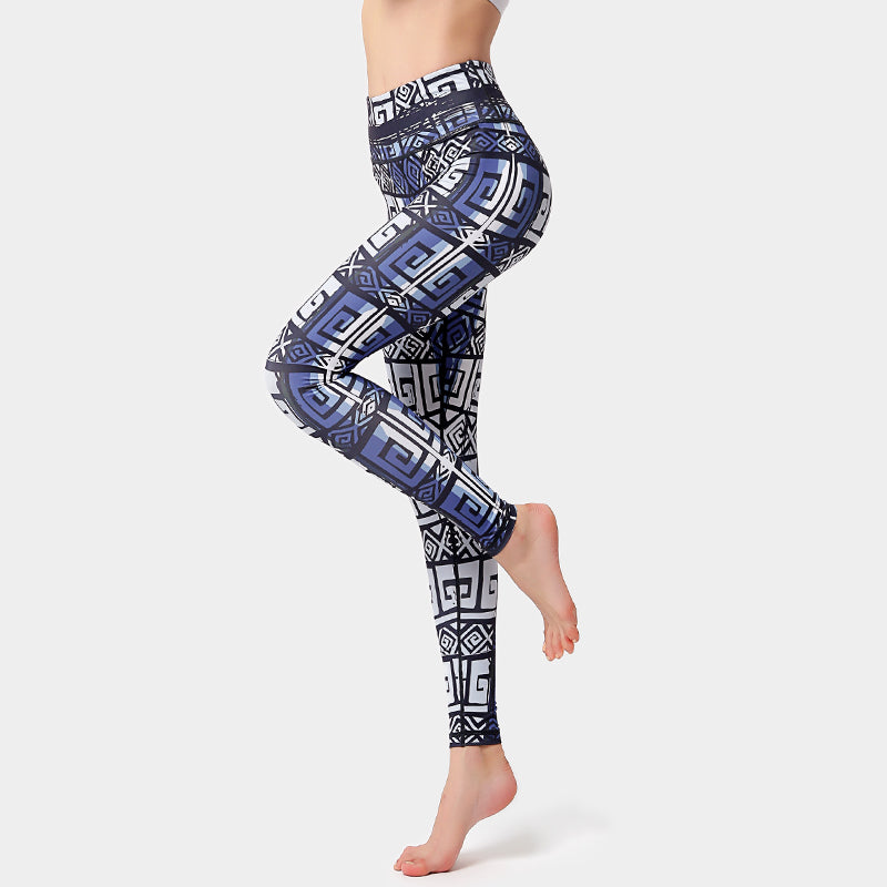 Quick-drying printed yoga pants