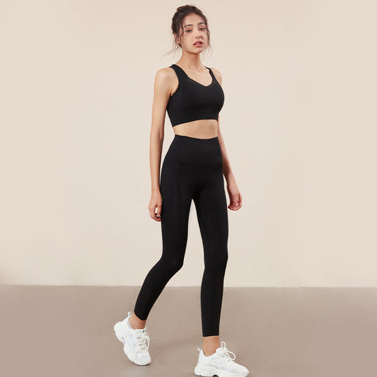 New Yoga Clothing Set Women's Sports Bra Tight Yoga Pants