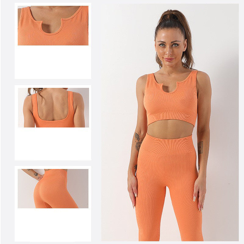 Yoga Suit Female Yoga Sportswear Bra Vest Hip Lift Trousers