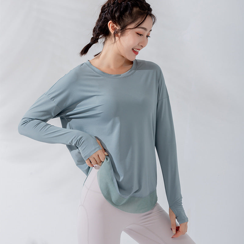 Sports Loose Long Sleeve Top Women's Yoga Clothes