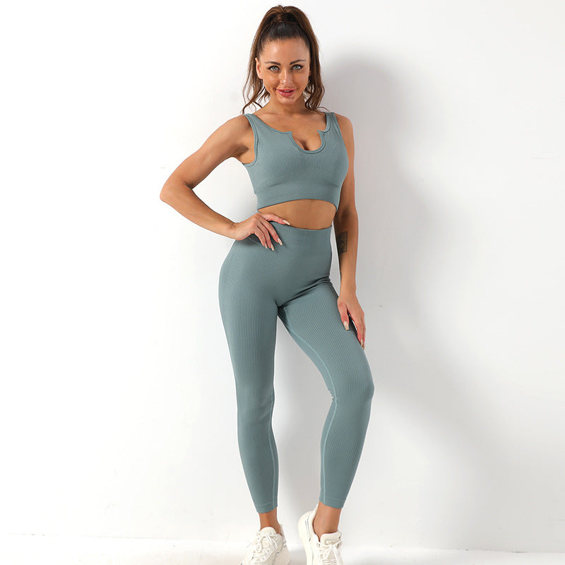 Yoga Suit Female Yoga Sportswear Bra Vest Hip Lift Trousers