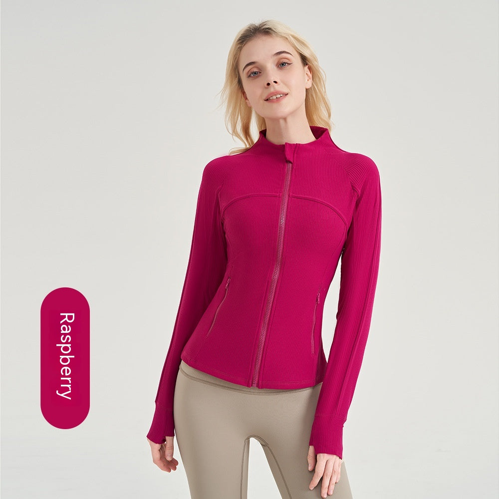 Vertical Thread Yoga Clothes Women's Fitness Jacket