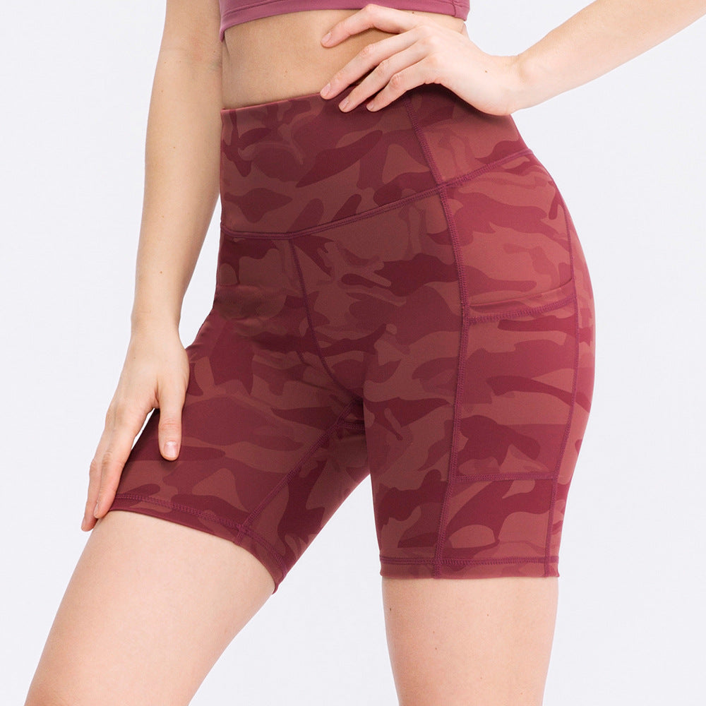 Women's Printed Nude Feel Yoga Shorts