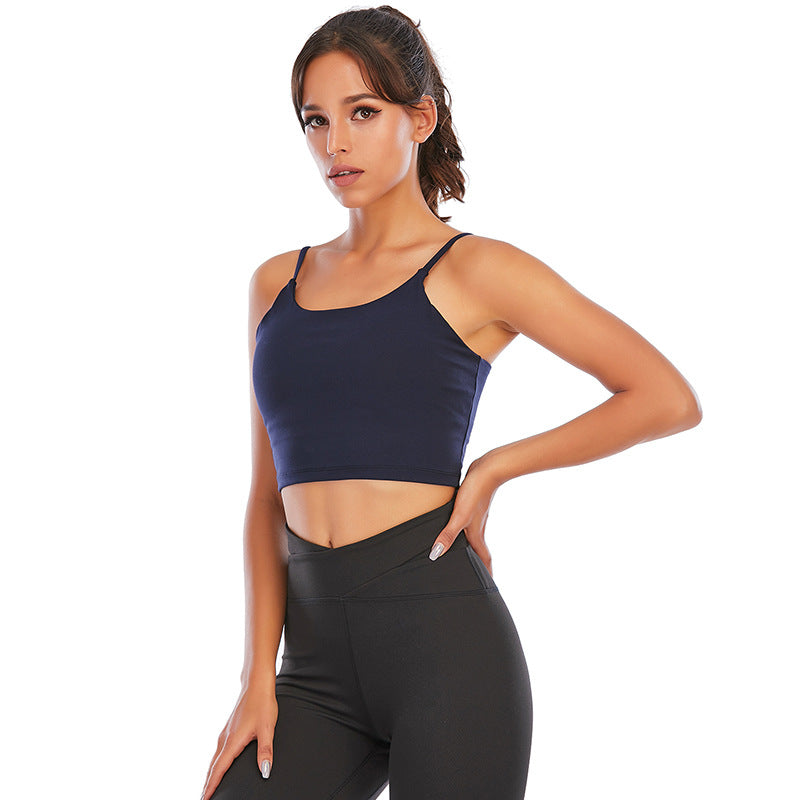 Sports Underwear Vest Trendy Pleated Sling Fitness Yoga Bra
