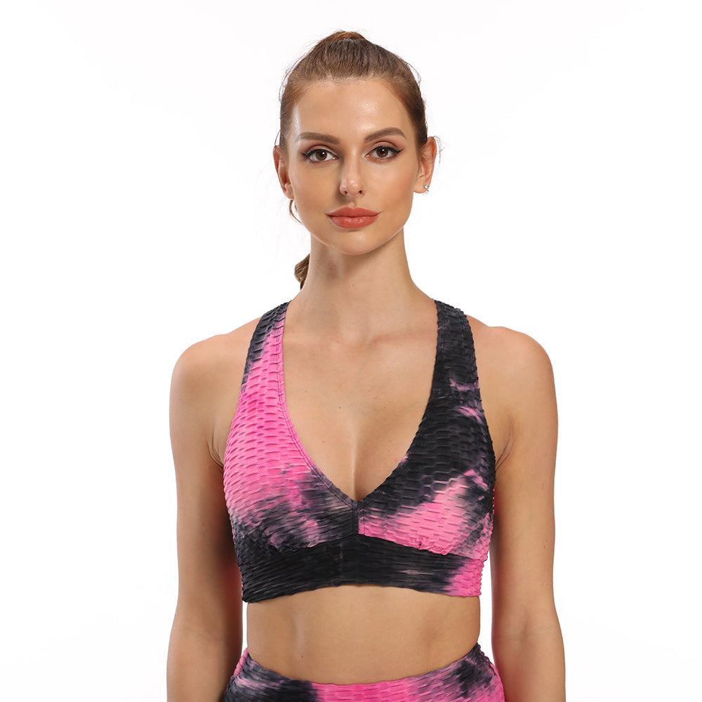 Ink Jacquard Tie Dyeing Jacquard Yoga Top